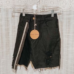 Black Denim Skirt